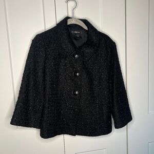 Style & Co Metallic Tweed Swing Jacket Women's Size 6